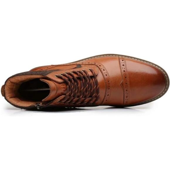 Mens Chelsea Boots, Stylish and Comfort Leather Chukka Ankle Boots with Zipper main image 8